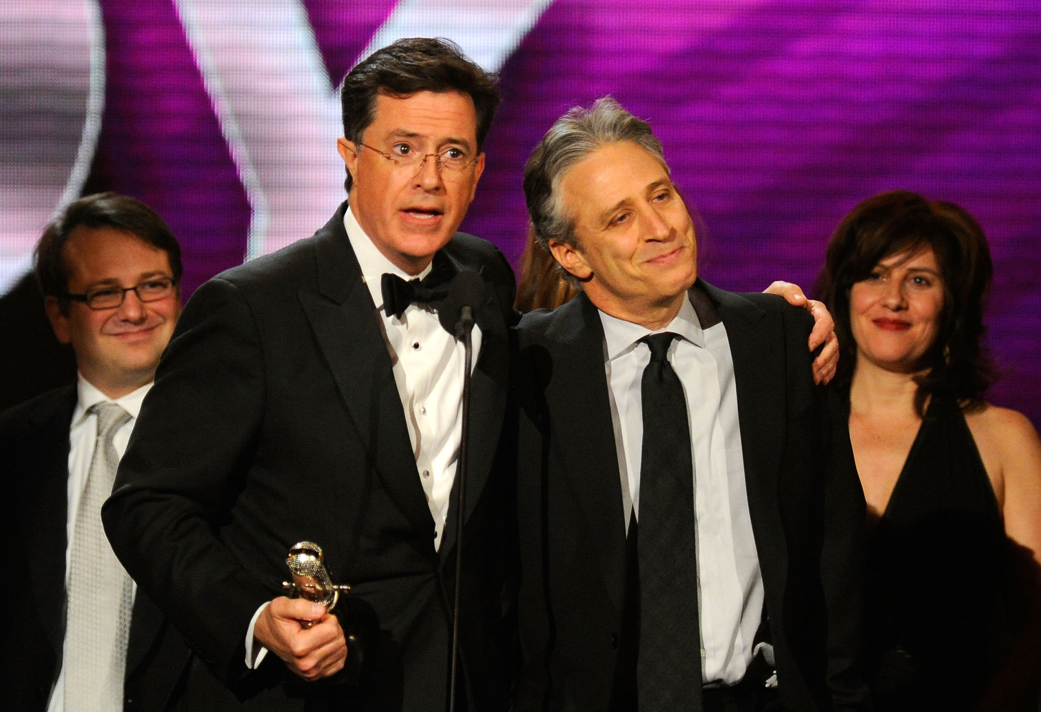 Stephen Colbert and Jon Stewart