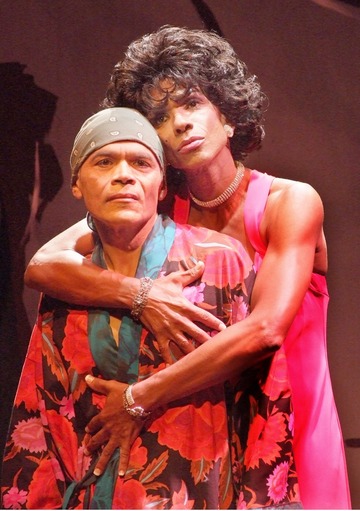 Sal Lopez and Ralph Cole, Jr. in Dementia presented by Latino Theater Company at LATC. May 2010