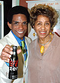 On red carpet with Marla Gibbs at Just Like Family pilot screening July 7, 2009