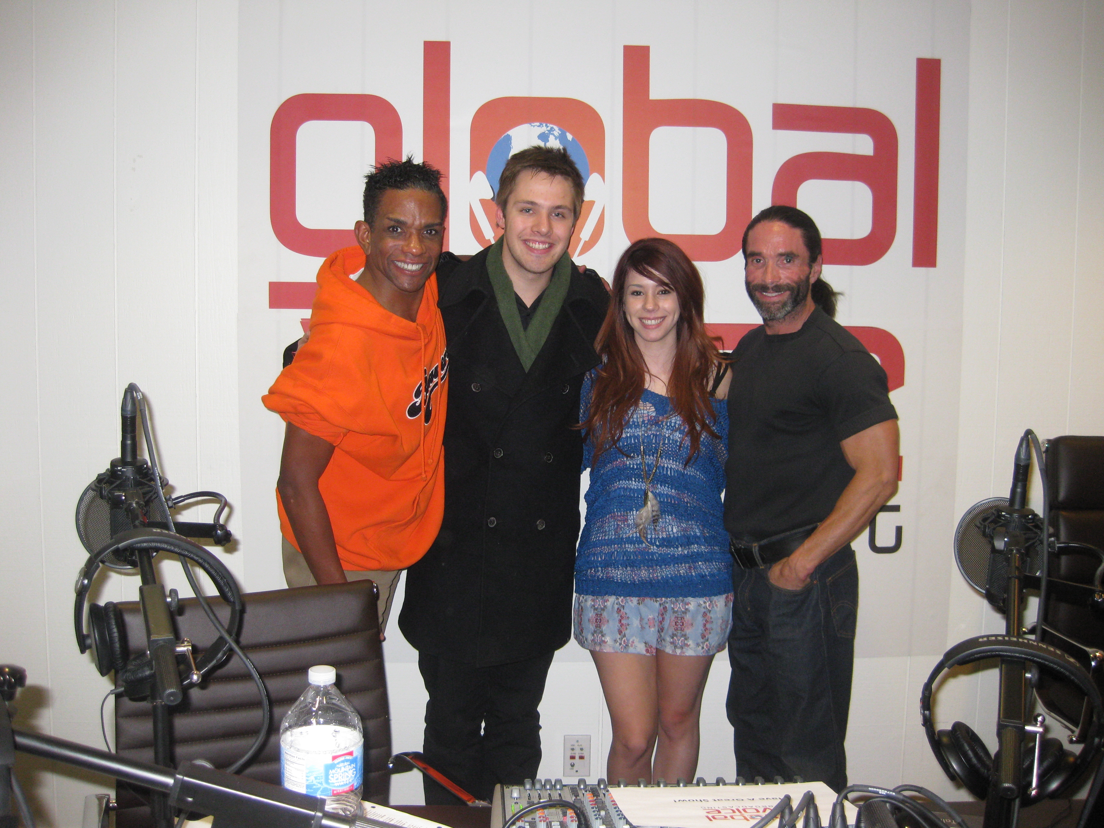 Ralph Cole Jr, Matthew Fahey, Jillian Rose Reed and Jasper Cole from ON THE SET WJASPER COLE....GENERATION Y SHOW