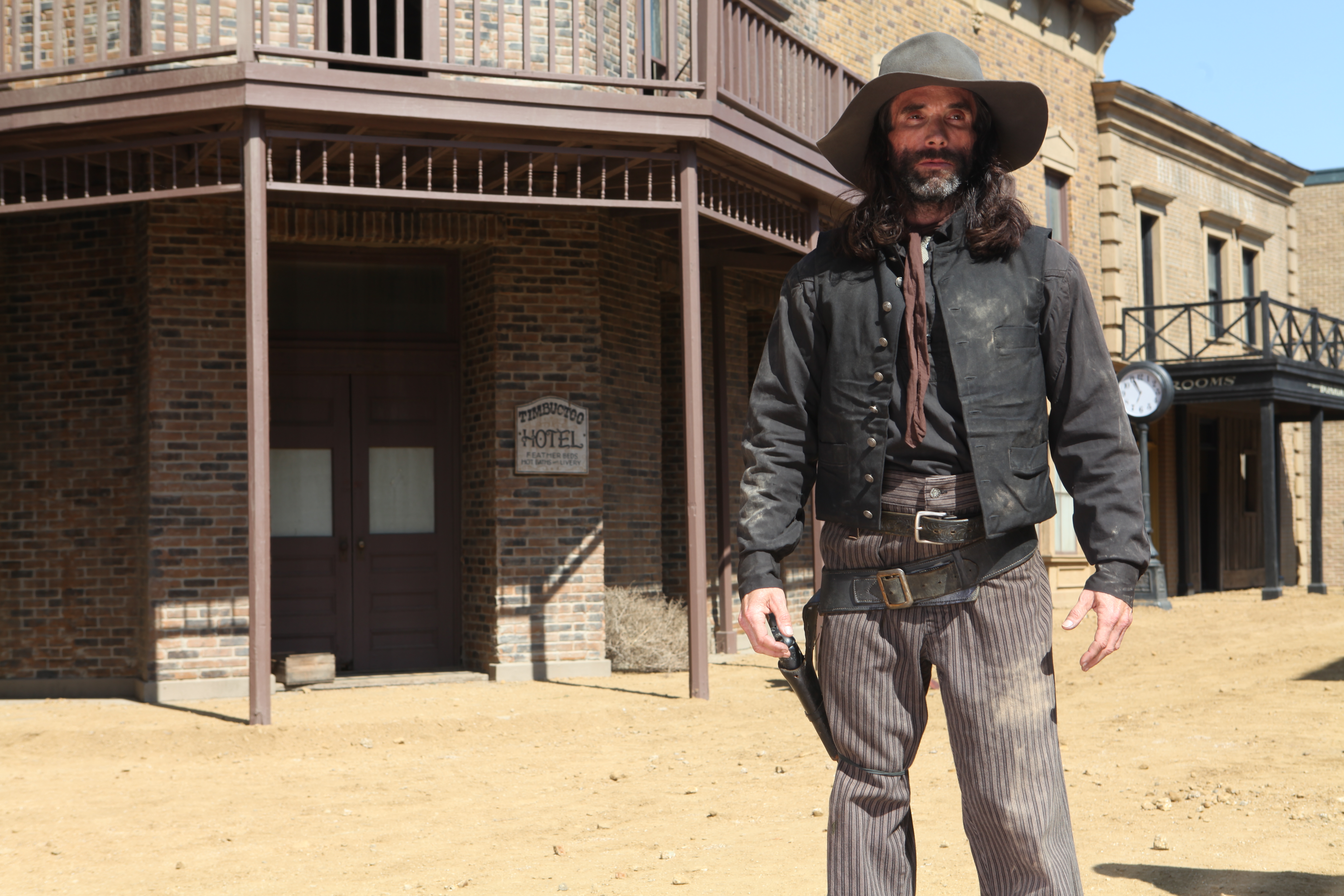 Jasper Cole as RENO in the FANDANGO COMMERCIAL shot at Universal Studios' Western Town Back lot