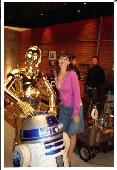 Filming a Cingular Star Wars ringtones commercial with THE original C-3PO, Anthony Daniels and R2-D2.