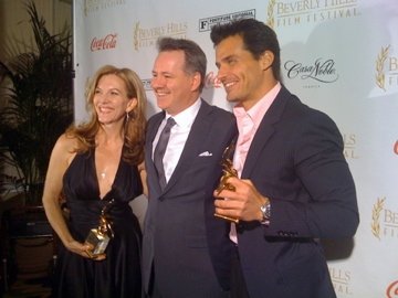 Caia Coley, Michael Feifer and Antonio Sabato, Jr., receive awards at 2009 Beverly Hills Film Festival Gala Awards Ceremony.