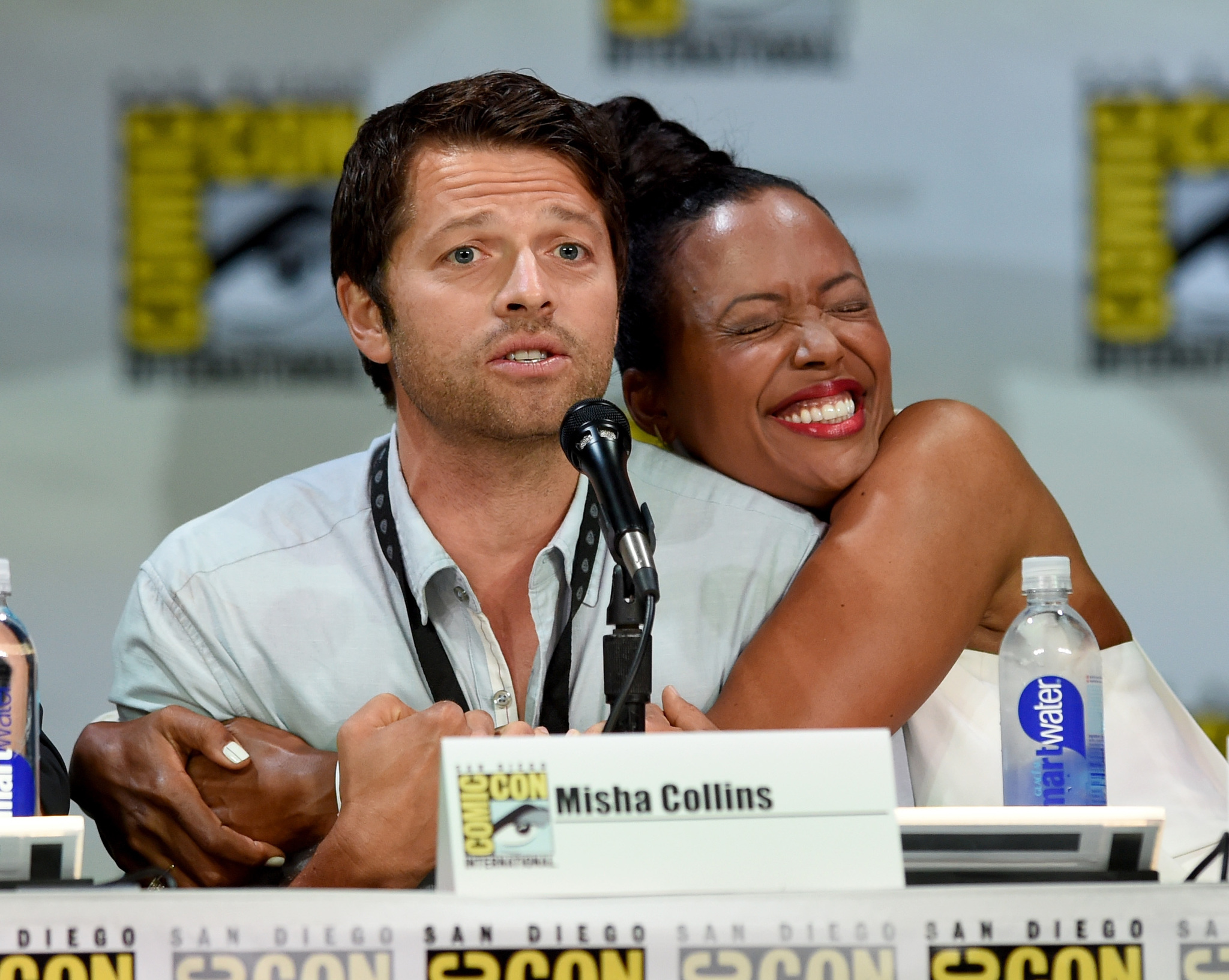 Misha Collins and Aisha Tyler