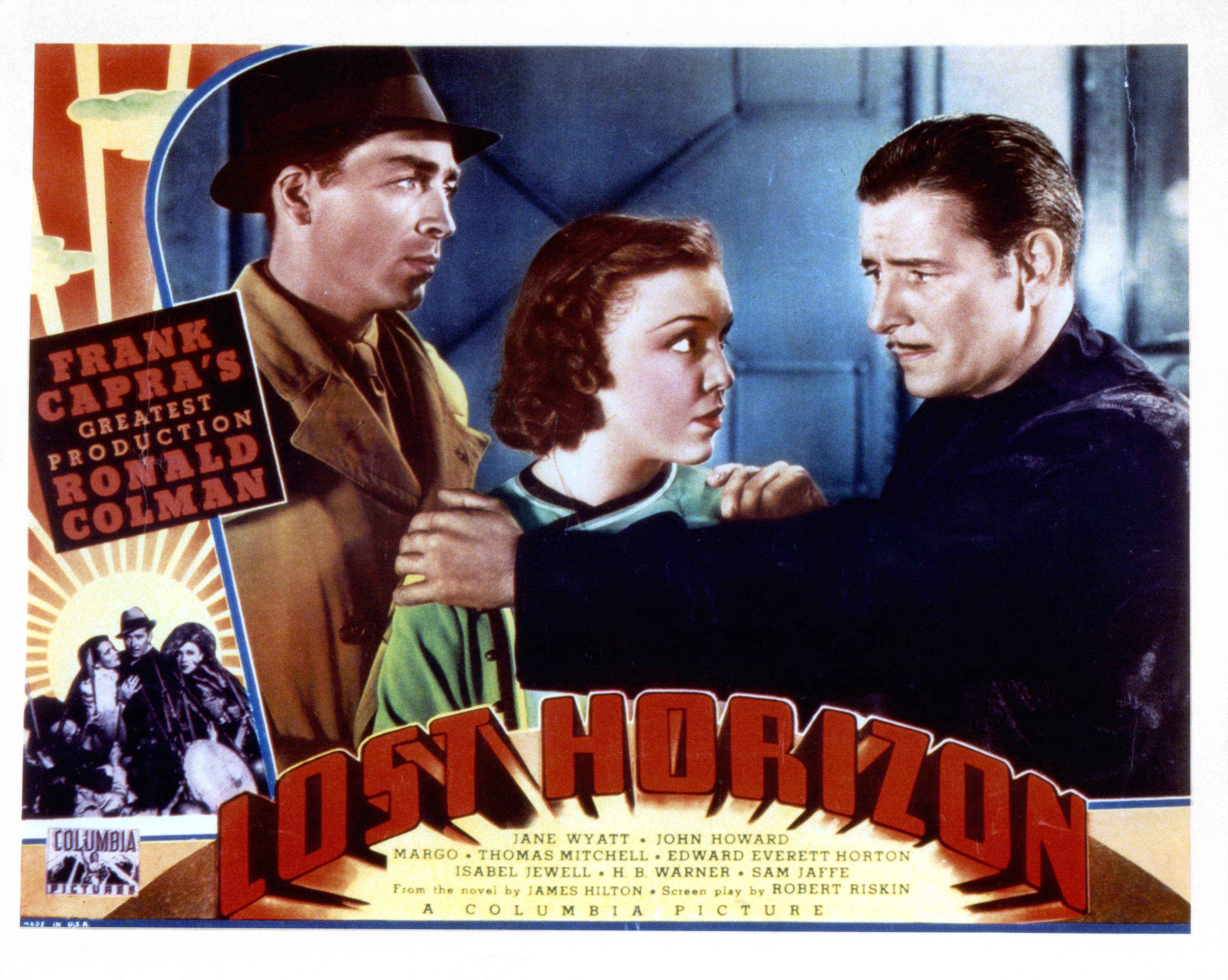 Edward Everett Horton, Ronald Colman and Margo in Lost Horizon (1937)