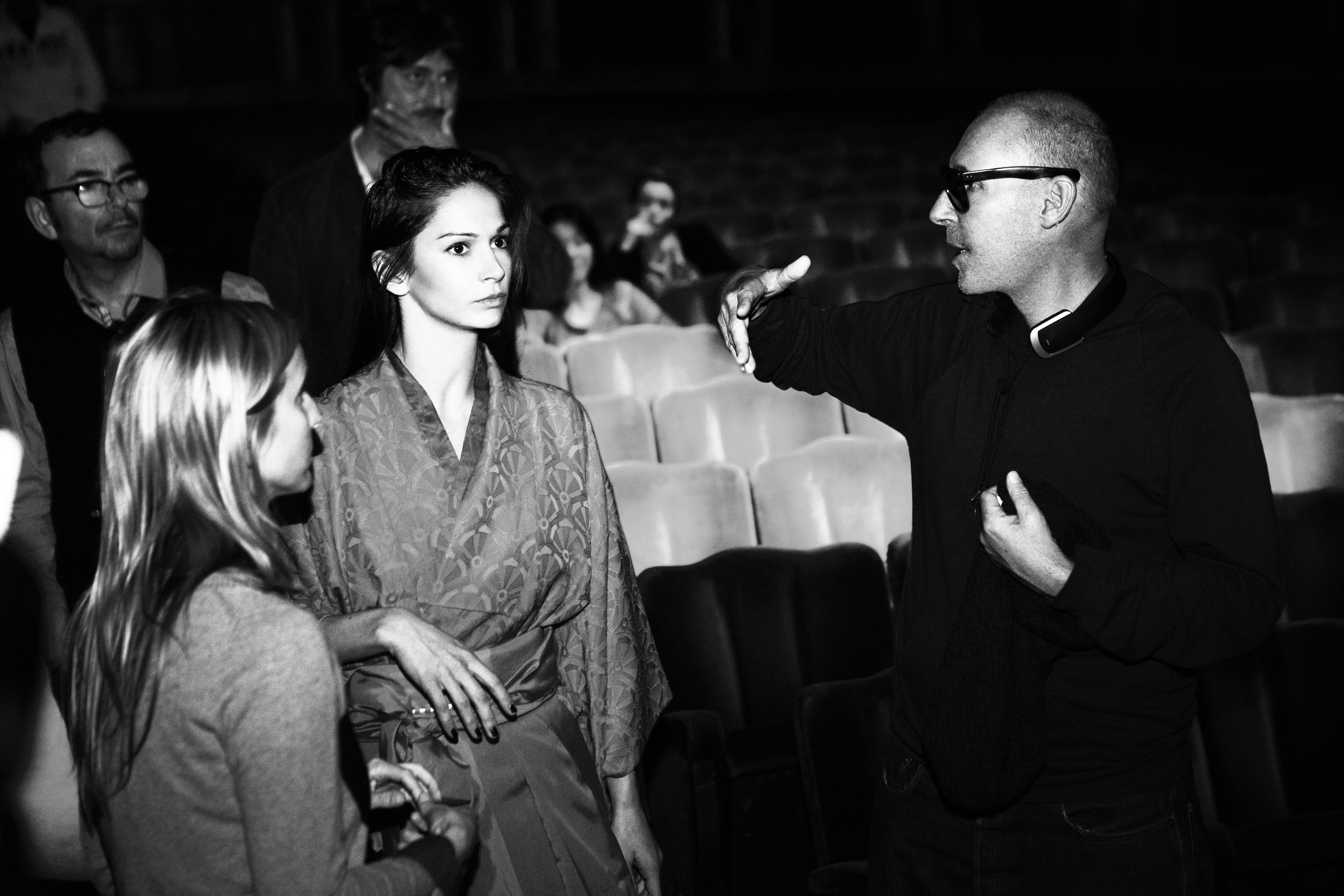 MIchel Comte, Polina Semionova on set of The Girl From Nagasaki