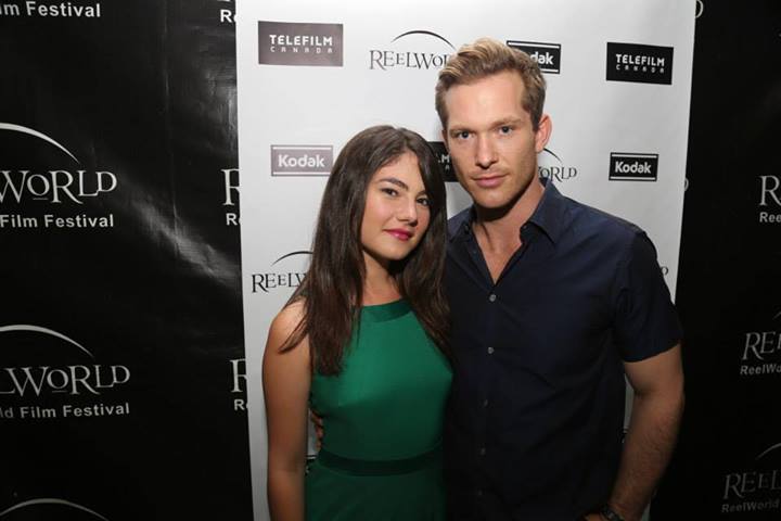 Actor Chad Connell with Actress Katie Boland at the 2013 ReelWorld Indie Film Lounge Reception.