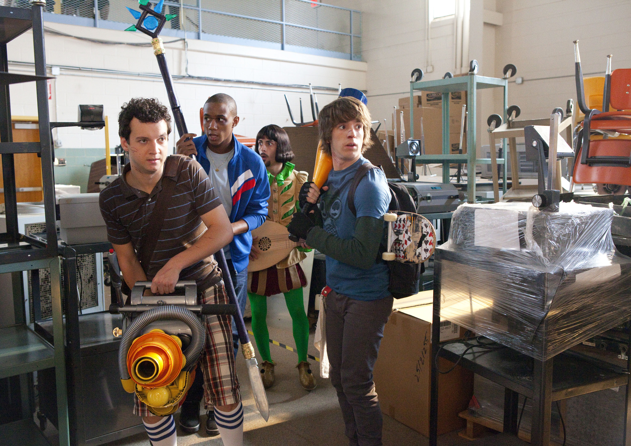 Still of Gaelan Connell, Jessie Usher, Aimee Carrero and Connor Del Rio in Level Up (2011)