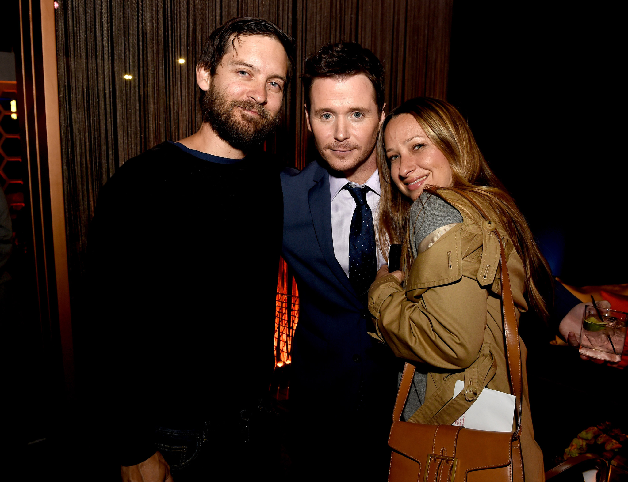 Tobey Maguire, Kevin Connolly and Jennifer Meyer at event of Entourage (2015)