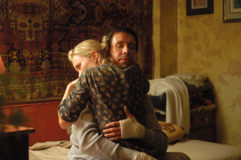 Still of Paddy Considine and Radha Mitchell in The Half Life of Timofey Berezin (2006)