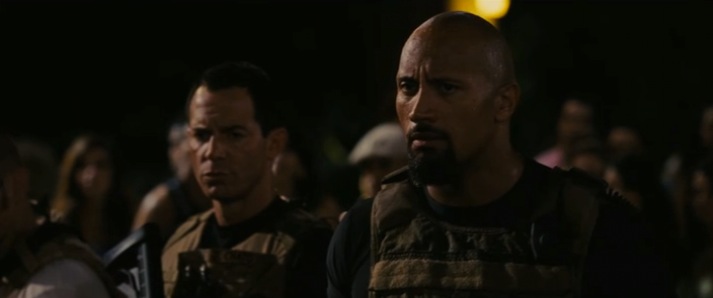 Dwayne Johnson and Yorgo Constantine in Fast 5