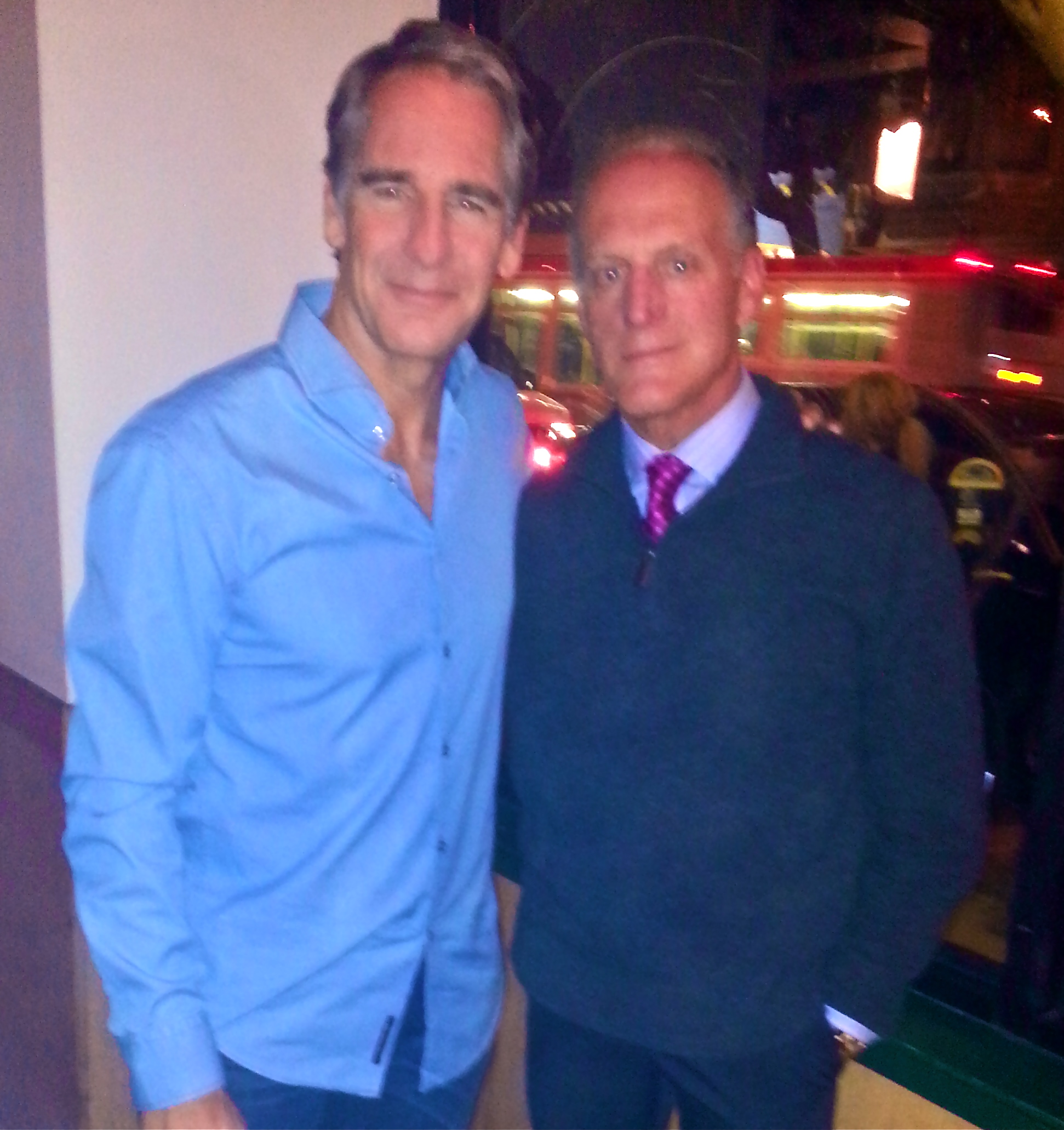 With Scott Bakula on the set of HBO's 