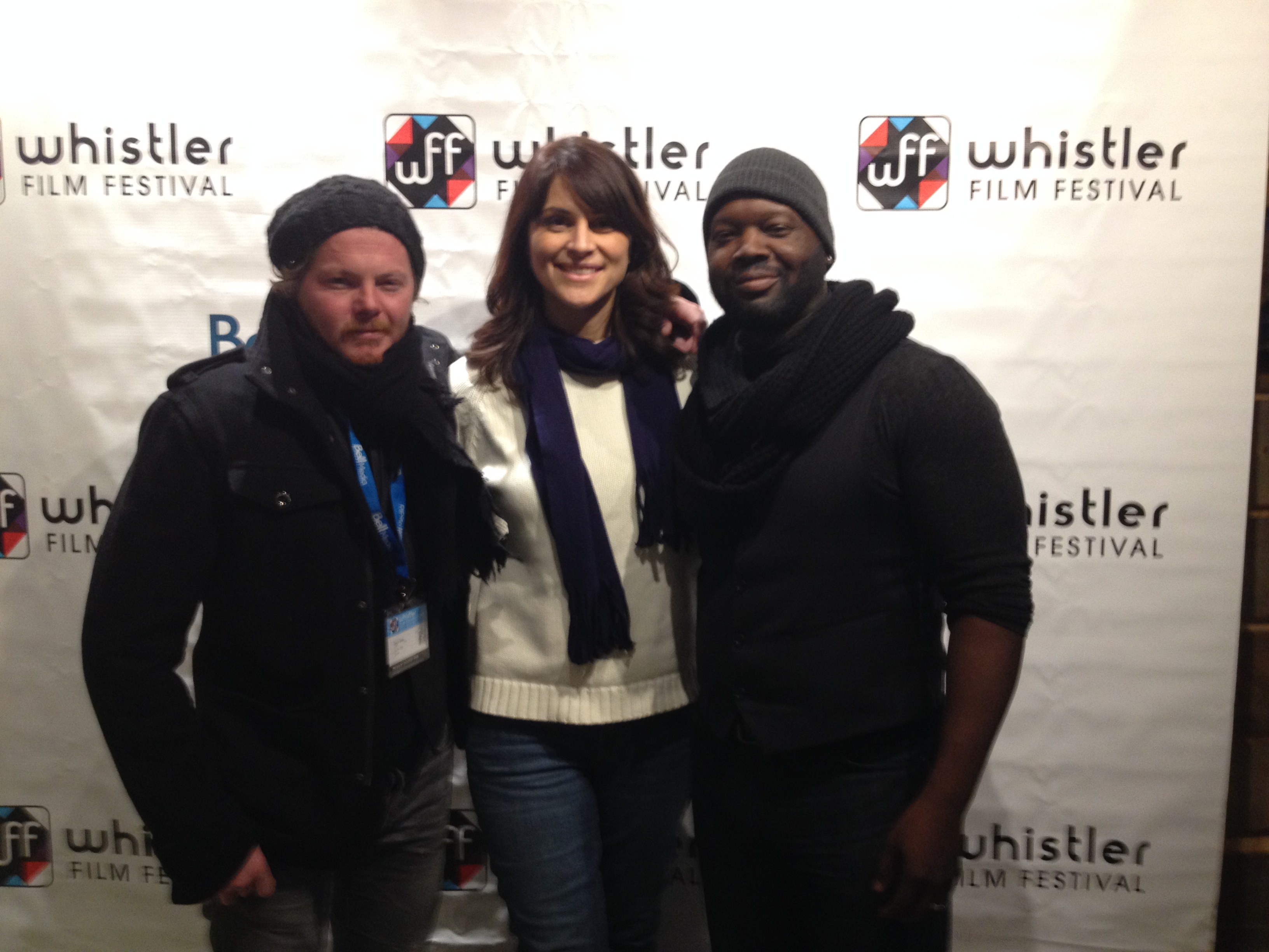 Teach Grant, Paralee Cook and Viv Leacock at the premiere of Down Here at the Whistler Film Festival 2013