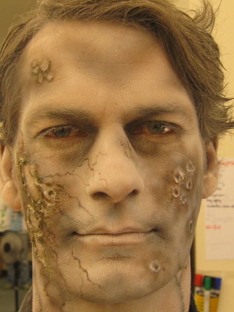 My beautiful wife's work (Hil Cook makeup prosthetic artist) transforming me into a sea ghost on Paradise Cafe