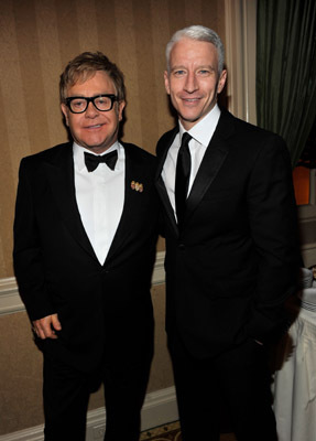 Elton John and Anderson Cooper