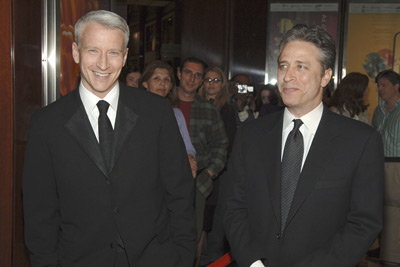 Anderson Cooper and Jon Stewart