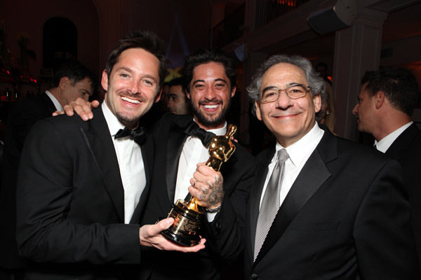 Scott Cooper, Ryan Bingham and Stephen Gilula at event of The 82nd Annual Academy Awards (2010)