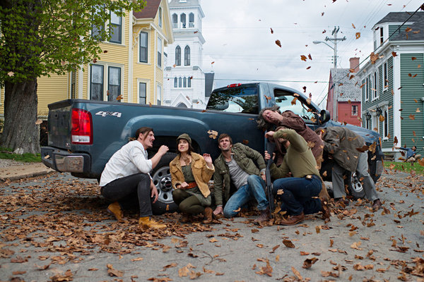 Still of Eric Balfour, Adam Copeland, Richard Donat, John Dunsworth, Emma Lahana and Lucas Bryant in Haven (2010)