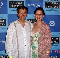 Dan Coplan and Christine Harte on the red carpet at the 2006 Los Angeles Film Festival.