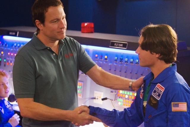 Still of John Corbett and Logan Huffman in A Smile as Big as the Moon (2012)