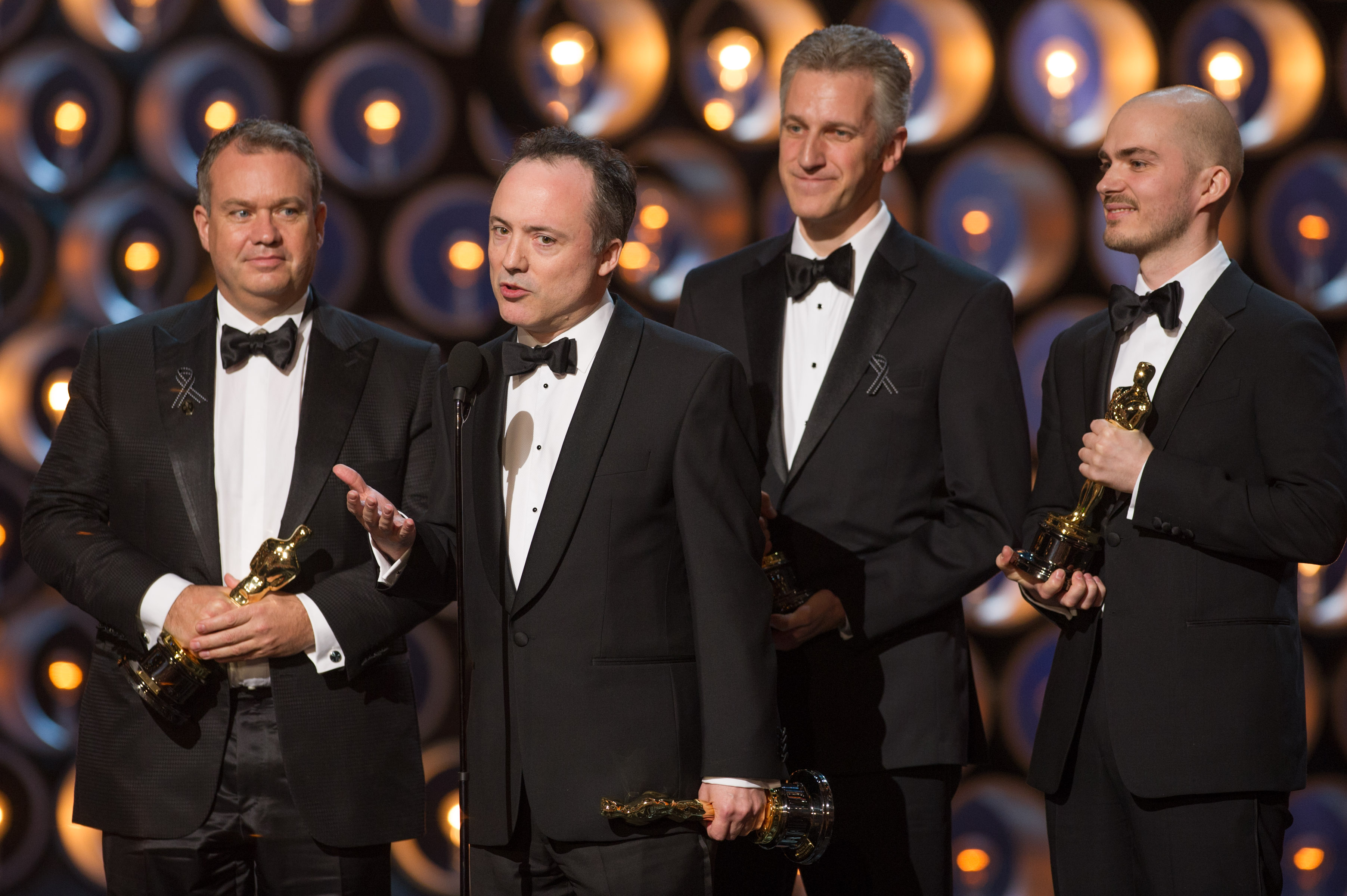 Neil Corbould, Tim Webber, David Shirk, Chris Lawrence win Oscar for GRAVITY