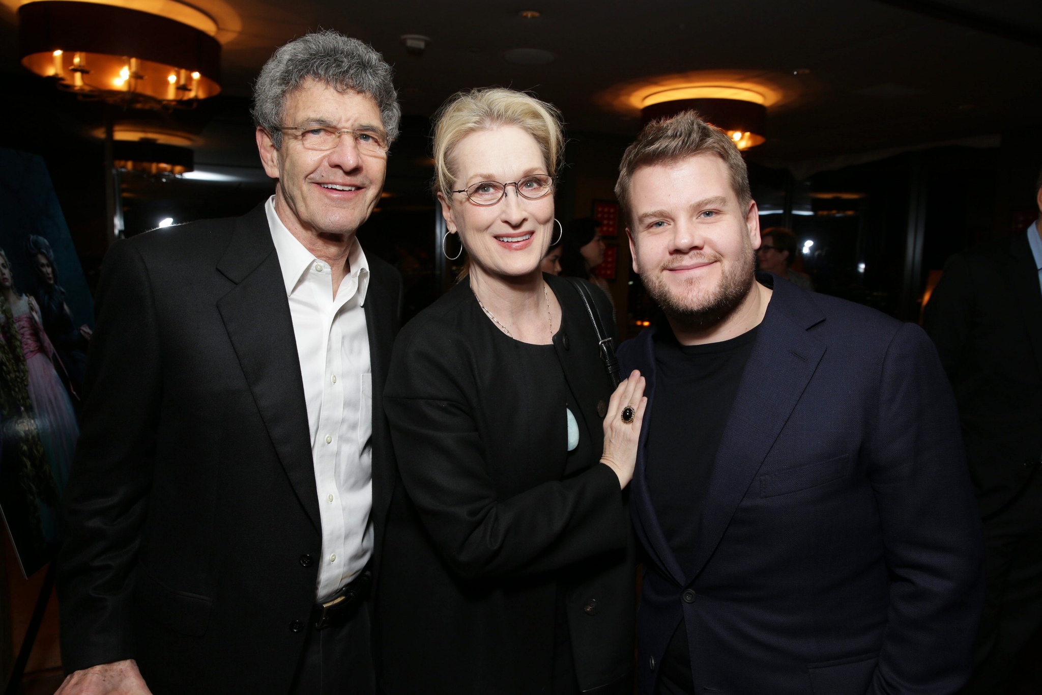 Meryl Streep, James Corden and Alan Horn at event of Into the Woods (2014)