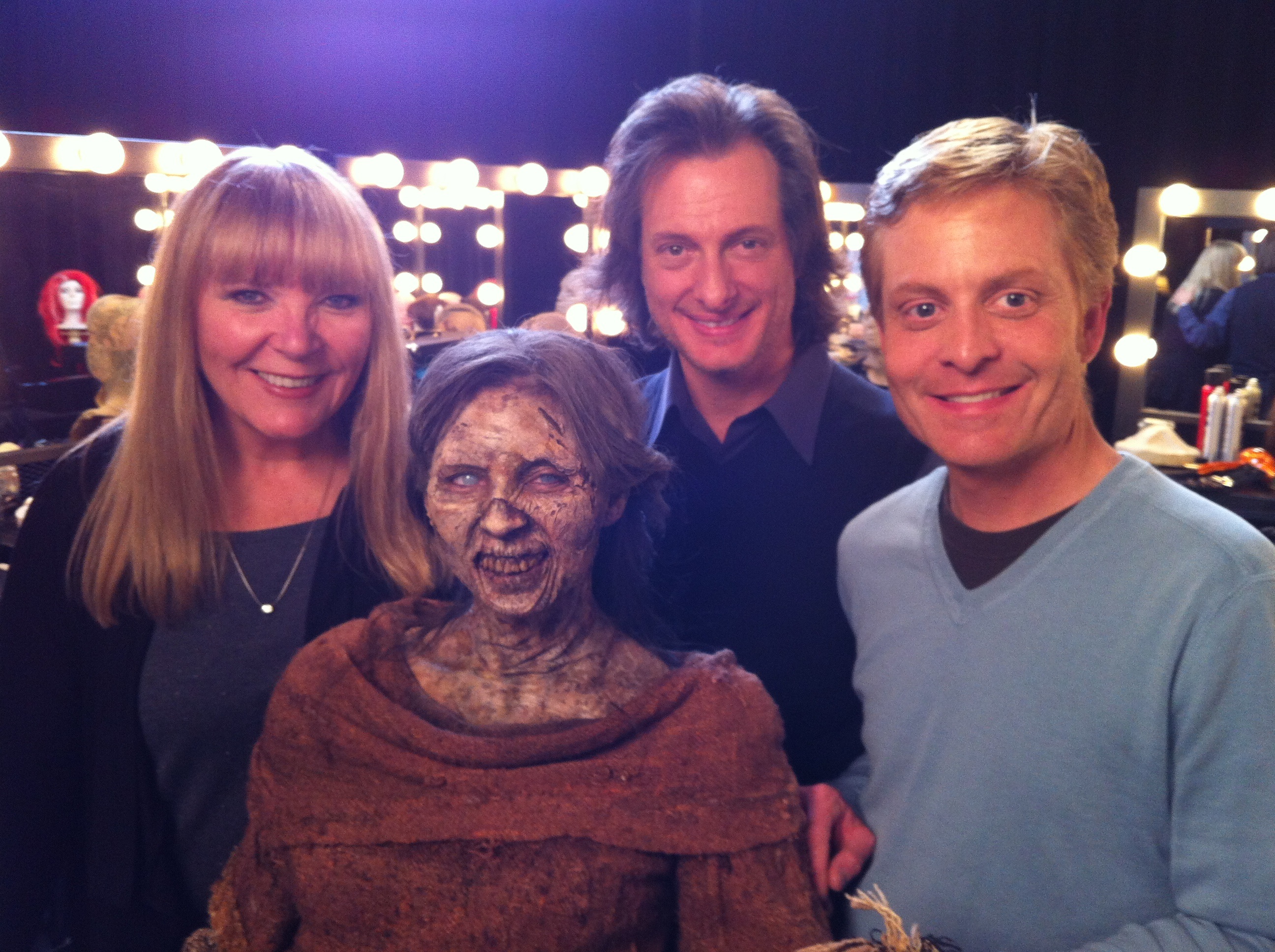 Bill Corso with Ve Neil, Douglas Noe and friend for 'Turbo Tax' Zombie spot.