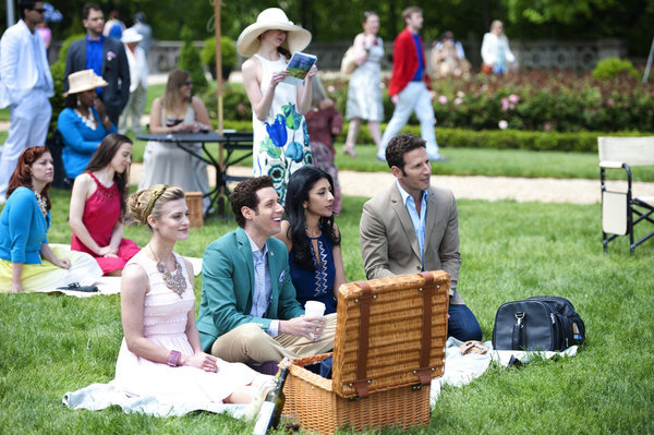 Still of Paulo Costanzo, Mark Feuerstein, Brooke D'Orsay and Reshma Shetty in Royal Pains (2009)