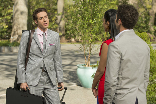 Still of Paulo Costanzo, Mark Feuerstein and Reshma Shetty in Royal Pains (2009)