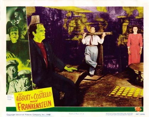 Lou Costello, Jane Randolph and Glenn Strange in Bud Abbott Lou Costello Meet Frankenstein (1948)