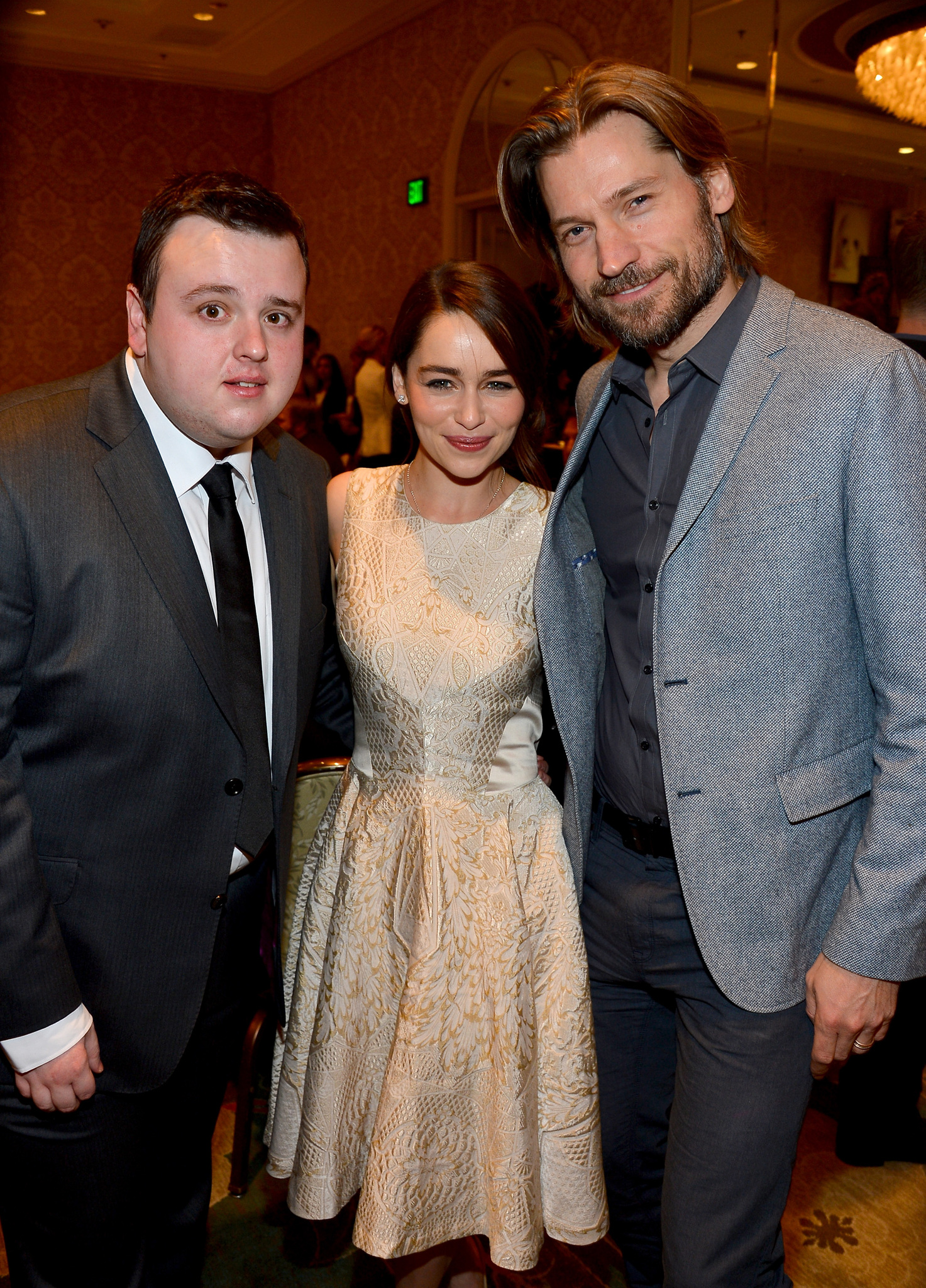 John Bradley, Emilia Clarke, and Nikolaj Coster-Waldau attend the 13th Annual AFI Awards.