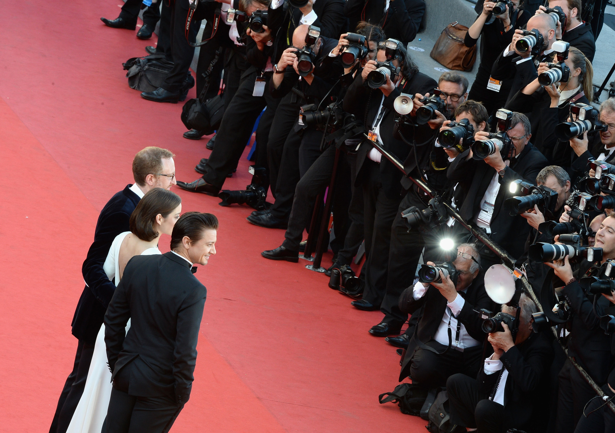 Marion Cotillard, James Gray and Jeremy Renner at event of Karta Niujorke (2013)