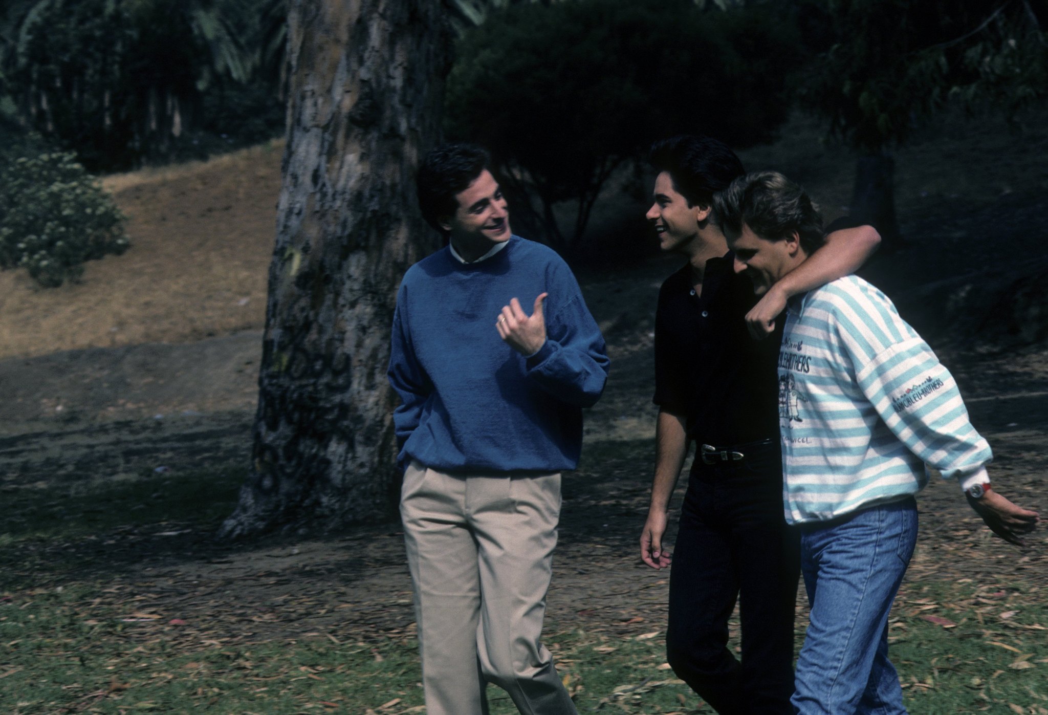 Still of John Stamos, Dave Coulier and Bob Saget in Full House (1987)