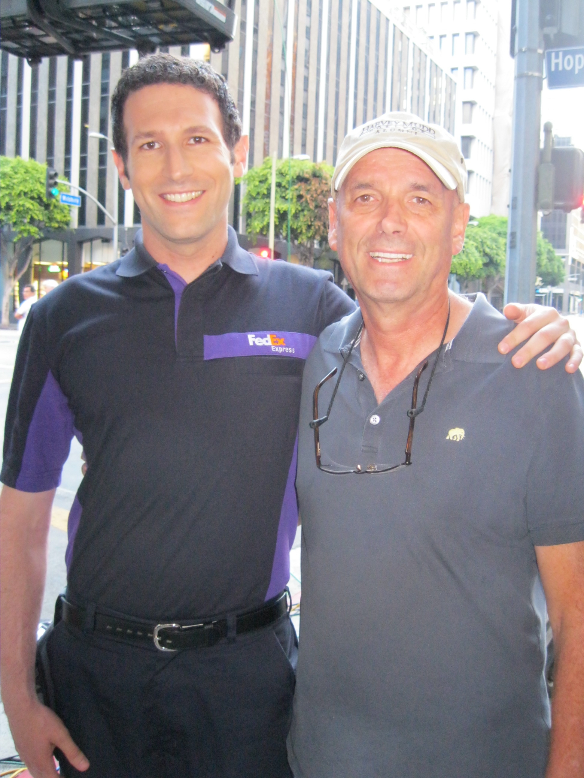 'Josh Covitt' (qv) and 'Martin Campbell (I)' (qv) on the set of the FedEx 