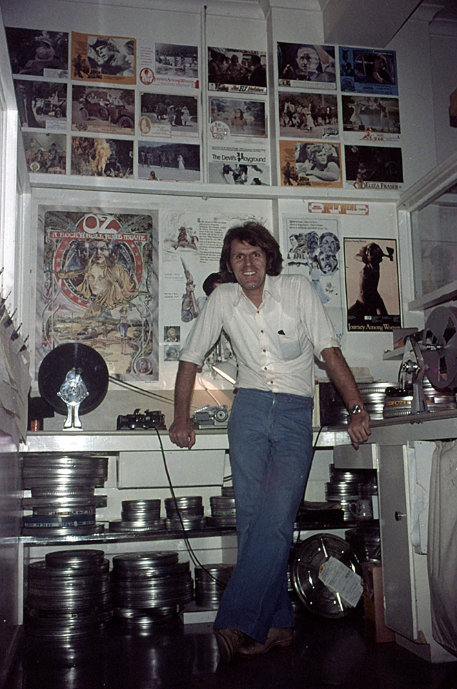 Roger Cowland in his Optical Effects work area.