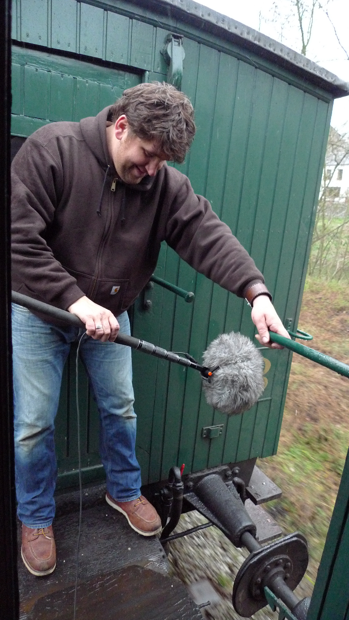 recording a wooden train wildtrack