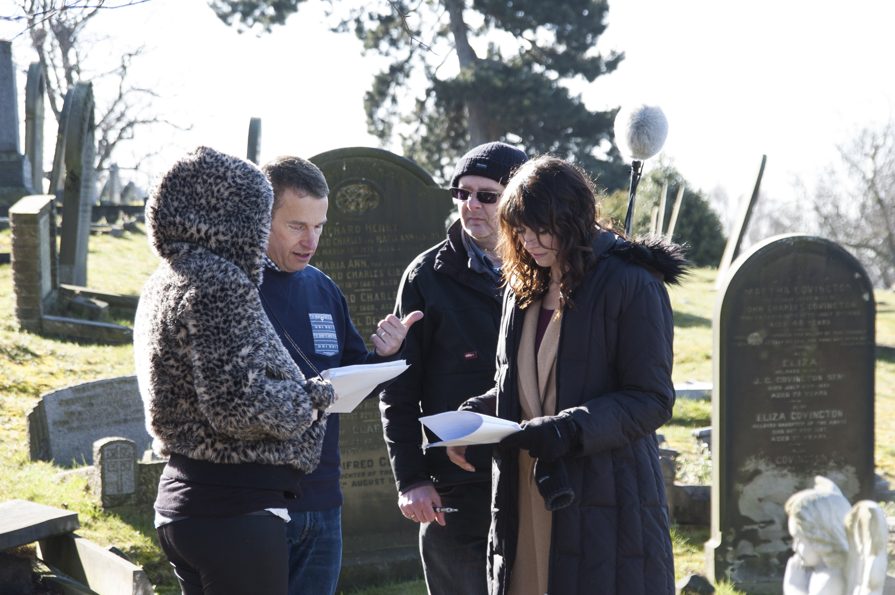 Shooting the Kaleidoscope Man final cemetery scene