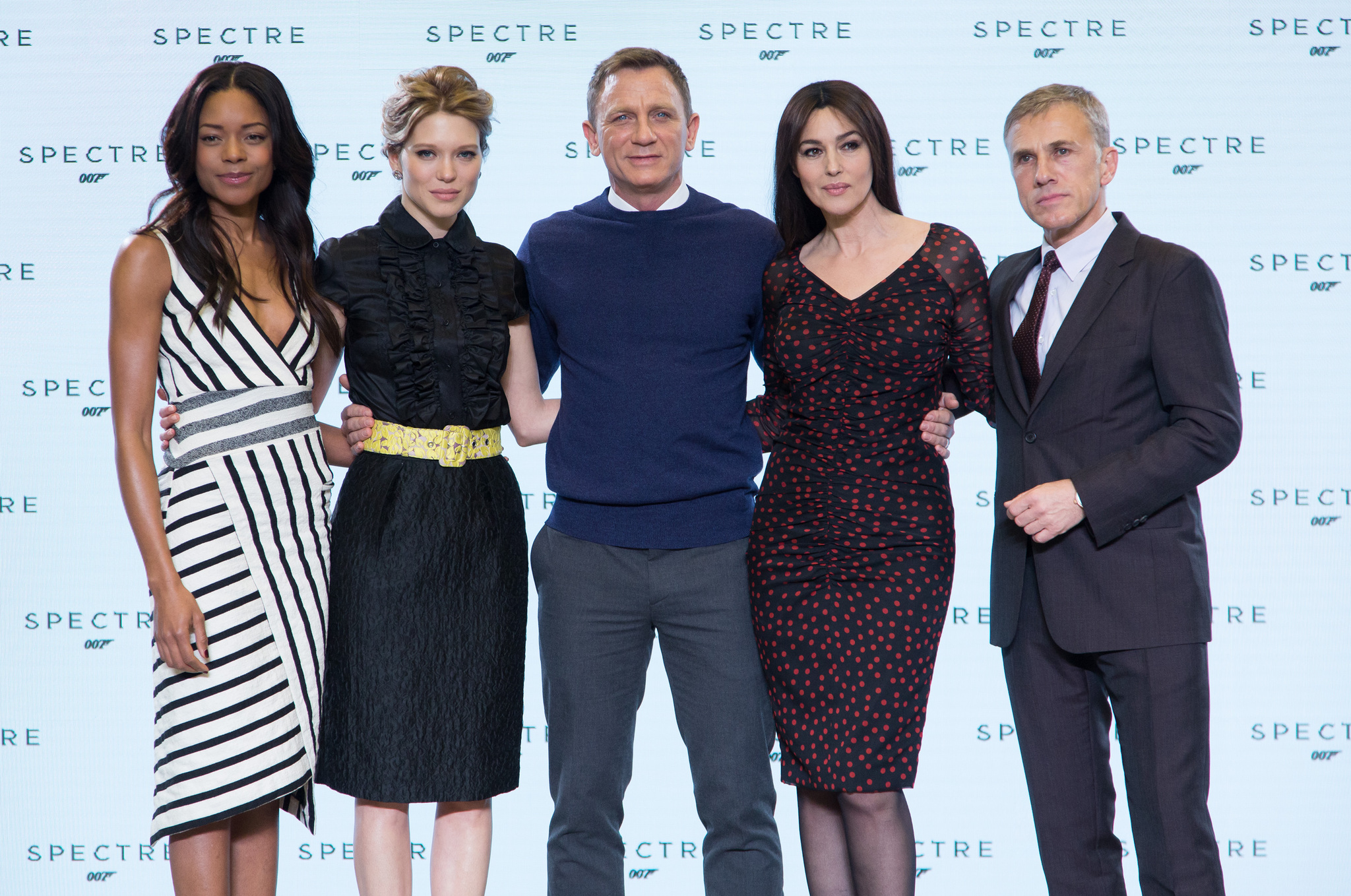 Monica Bellucci, Daniel Craig, Naomie Harris, Christoph Waltz and Léa Seydoux at event of Spectre (2015)