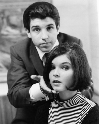 Jon Peters and Yvonne Craig on the set of 