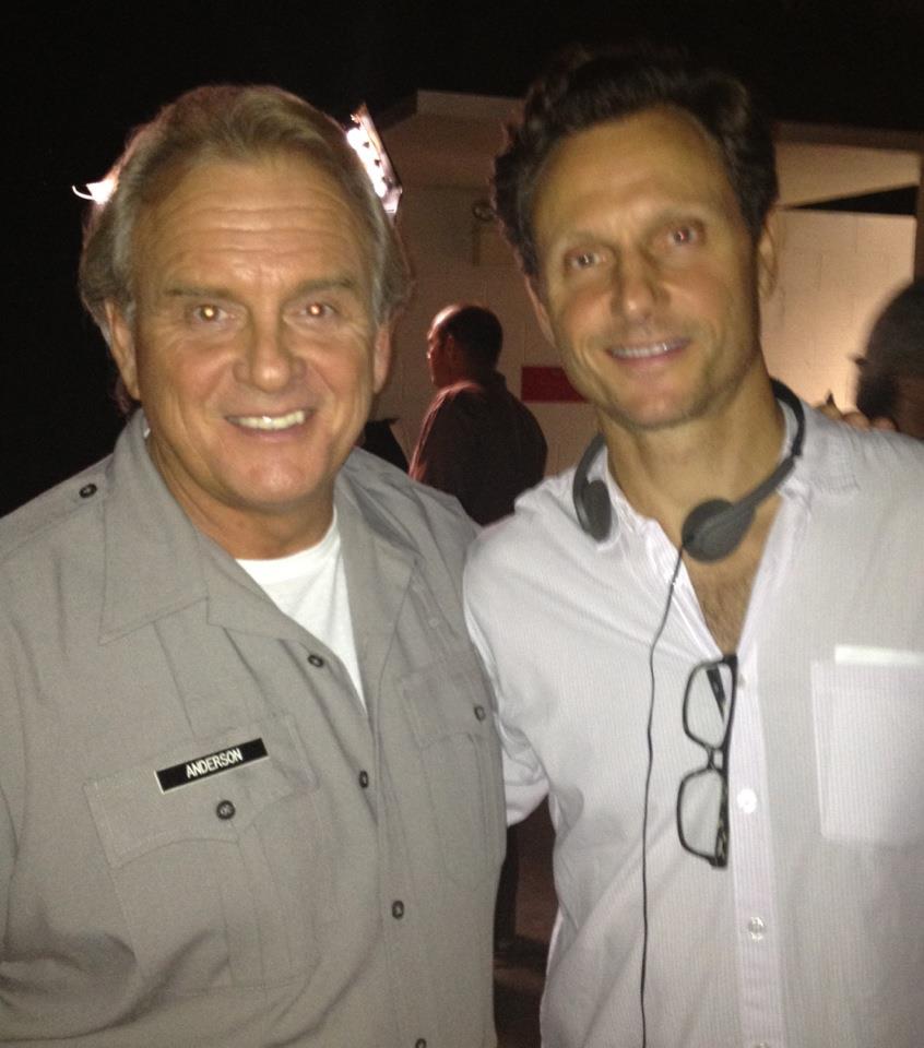 Robert Craighead with Producer/ Director Tony Goldwyn on the set of the 2013 AMC Pilot THE PHILLY LAWYER