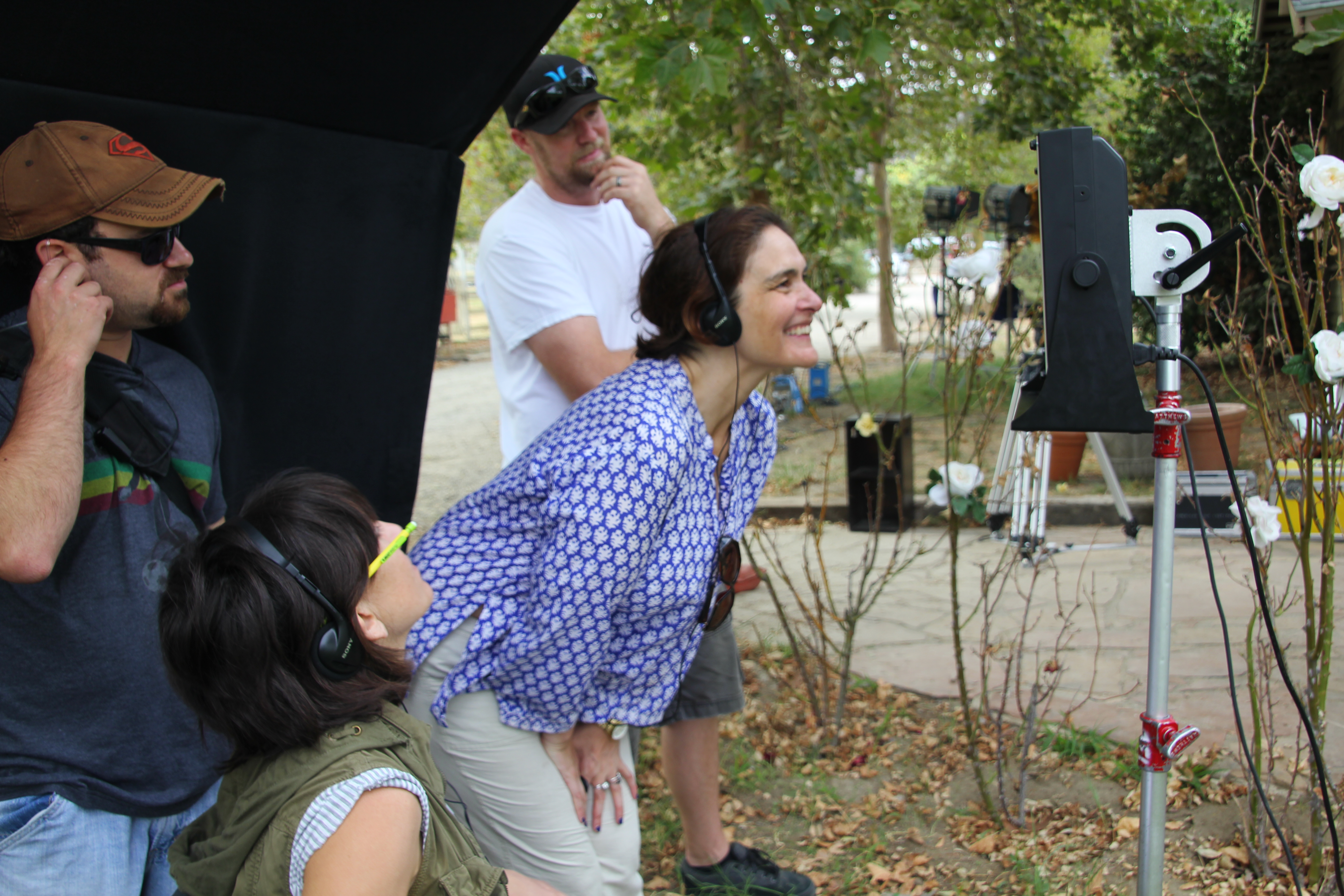 On set directing her AFI DWW film Wild & Precious.