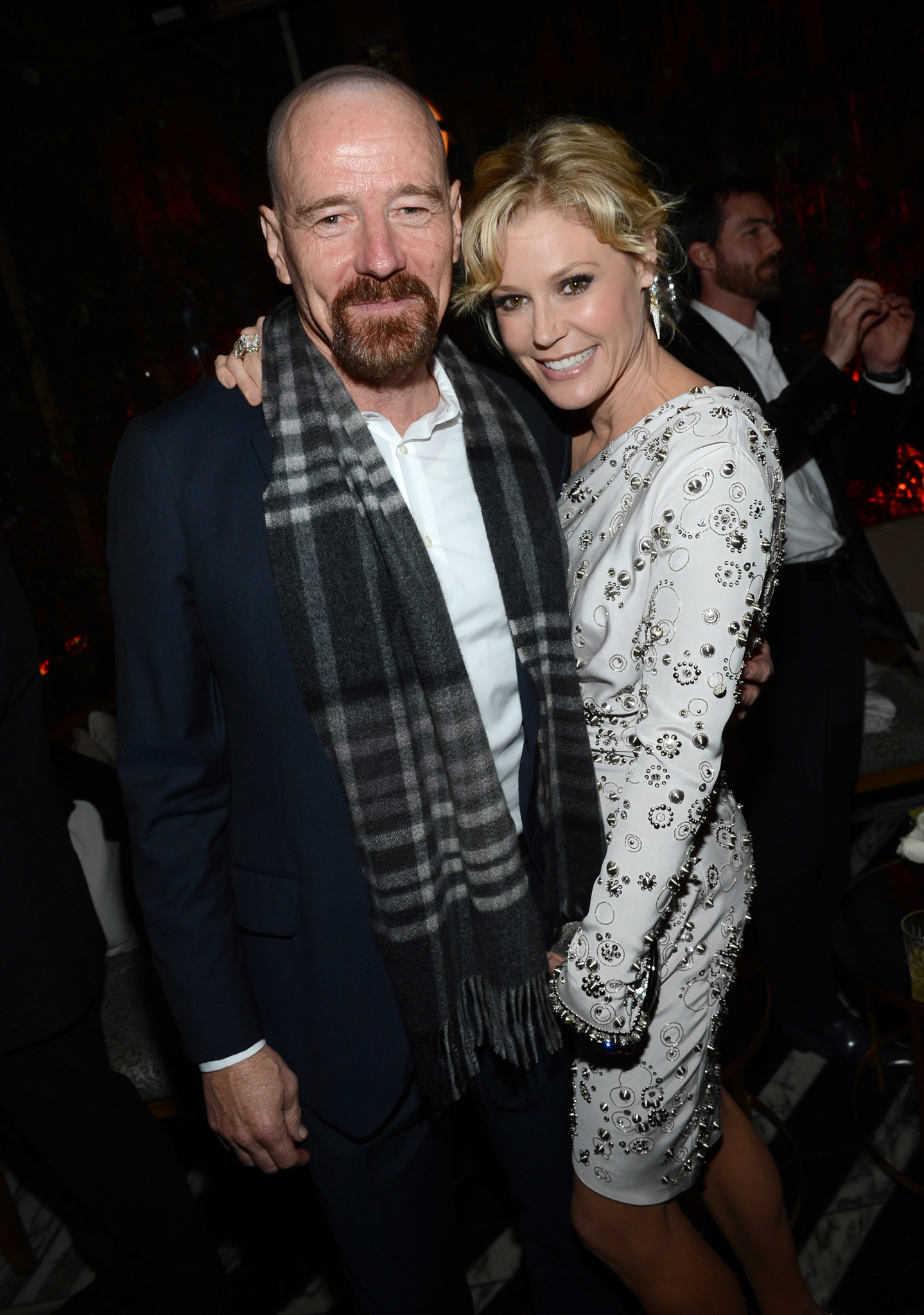 Bryan Cranston and Julie Bowen attend the Audi Golden Globes Kick Off 2013.