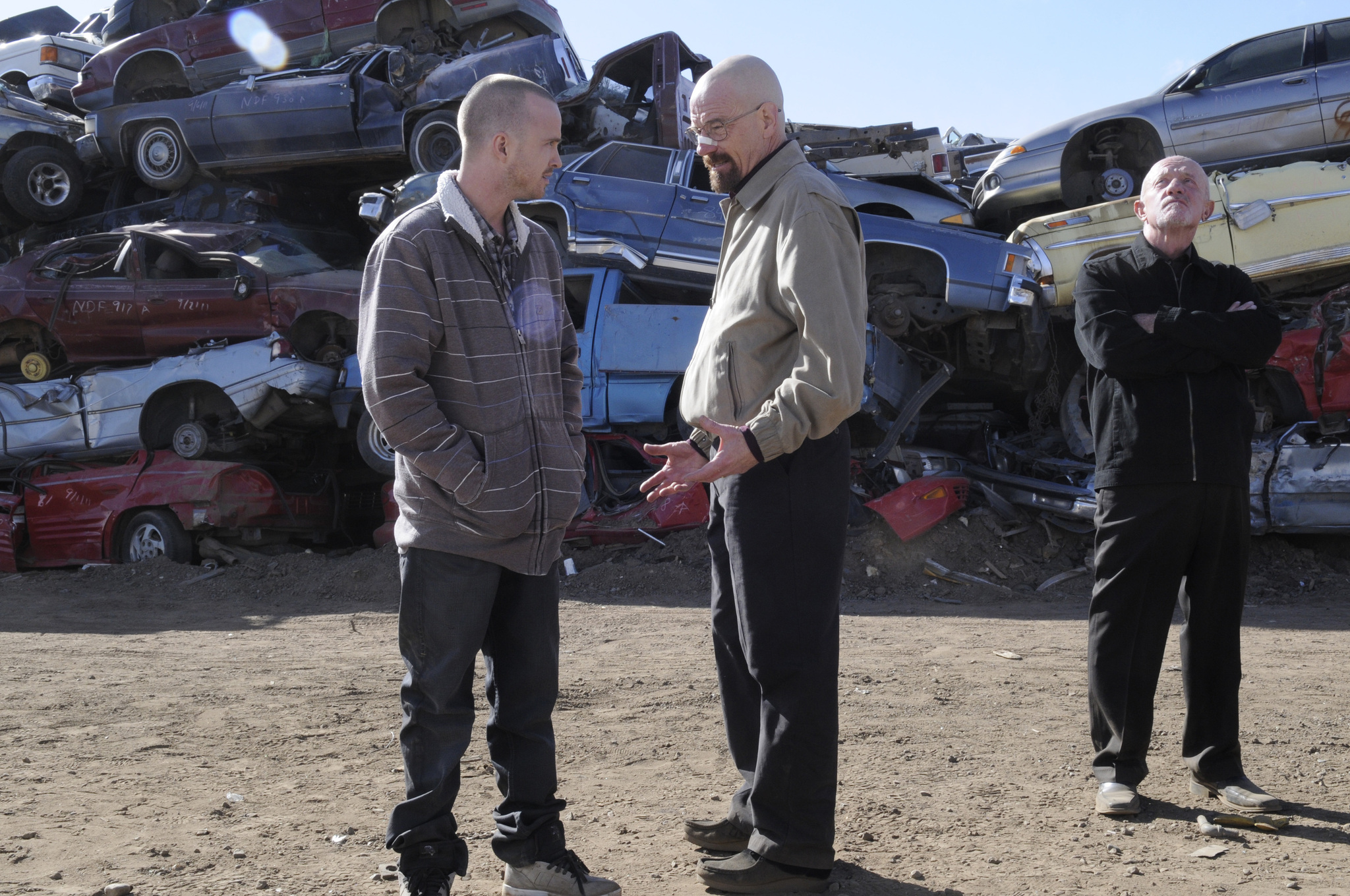 Still of Jonathan Banks, Bryan Cranston and Aaron Paul in Brestantis blogis (2008)