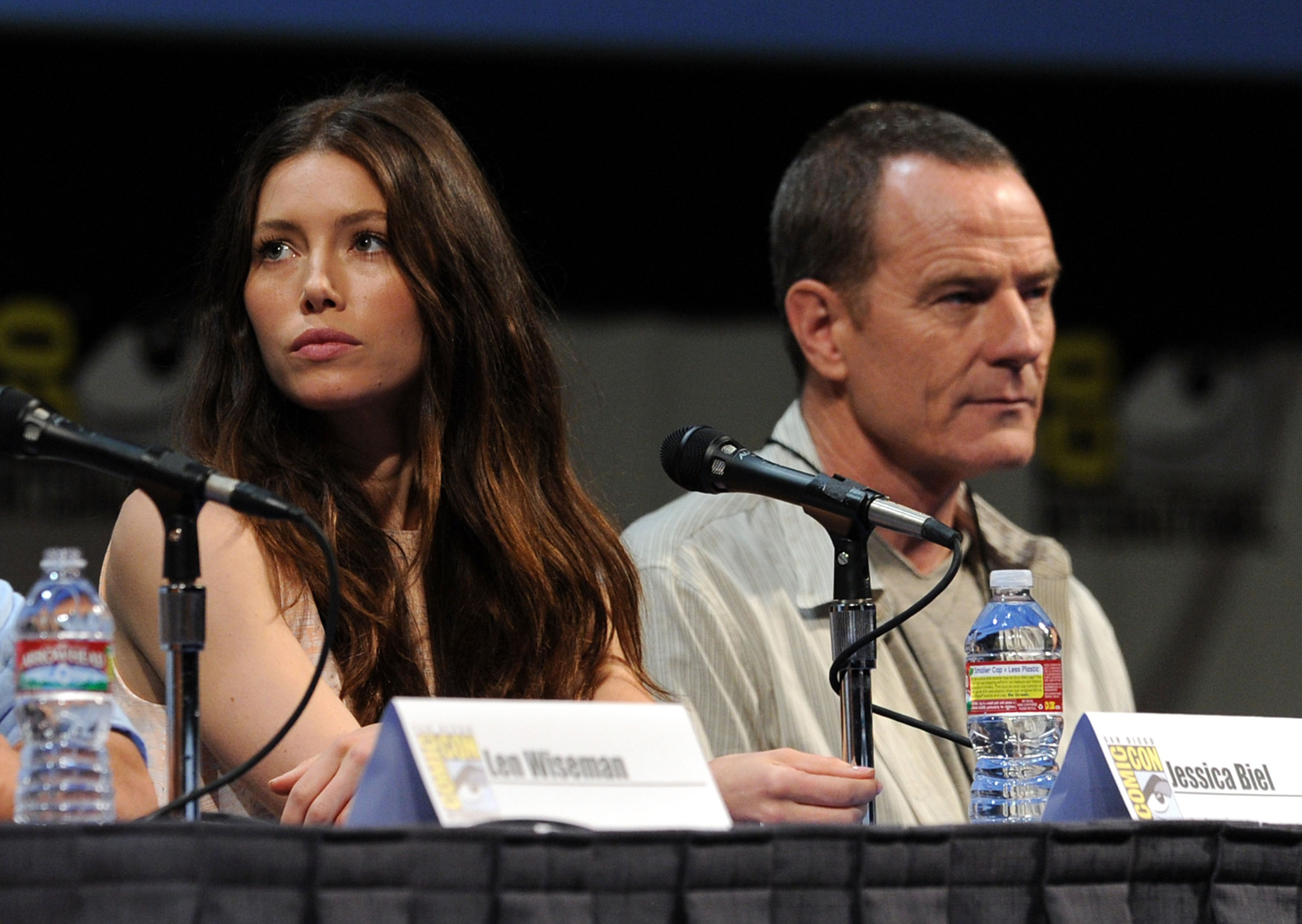 Jessica Biel and Bryan Cranston