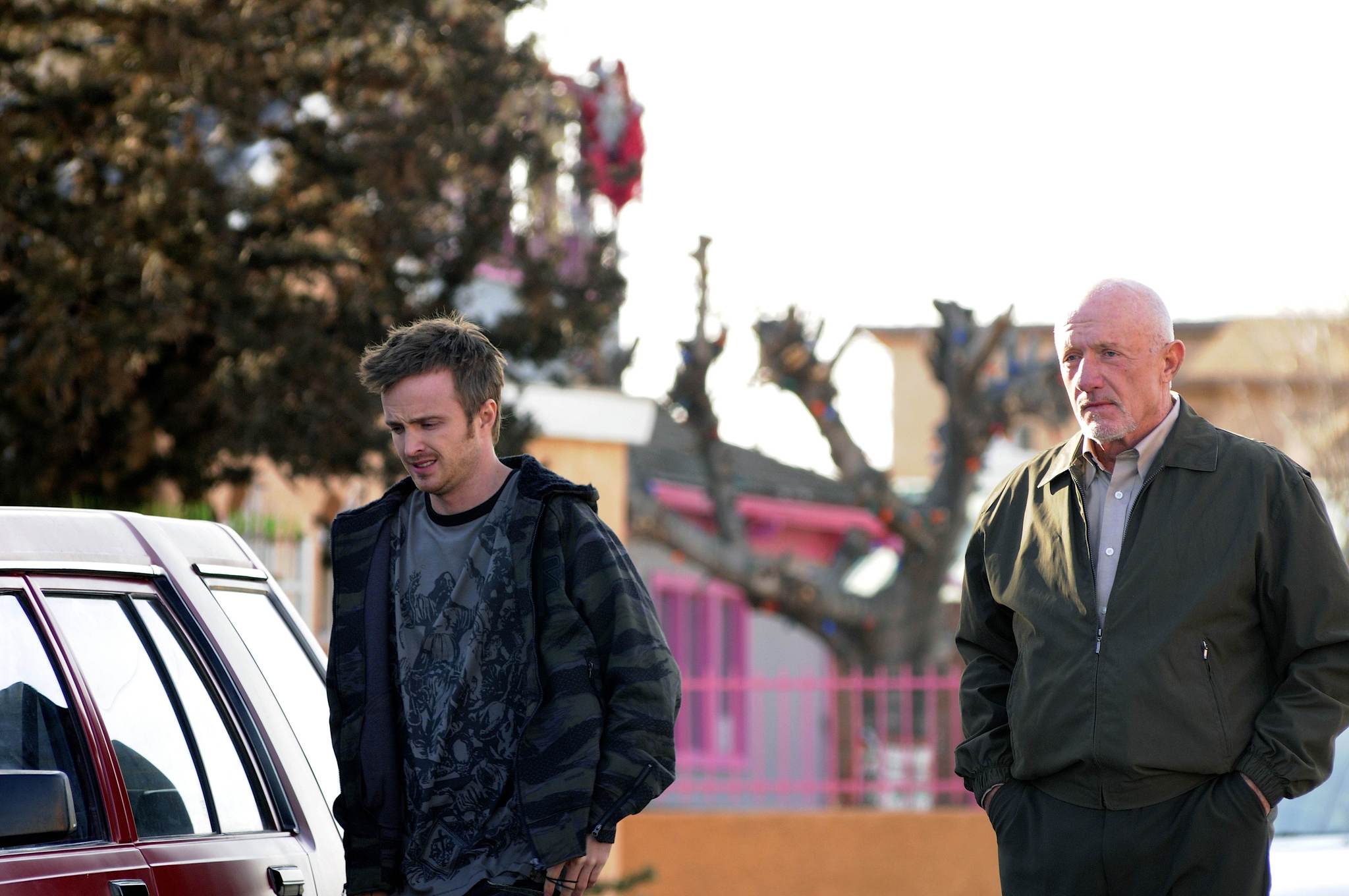 Still of Bryan Cranston and Aaron Paul in Brestantis blogis (2008)