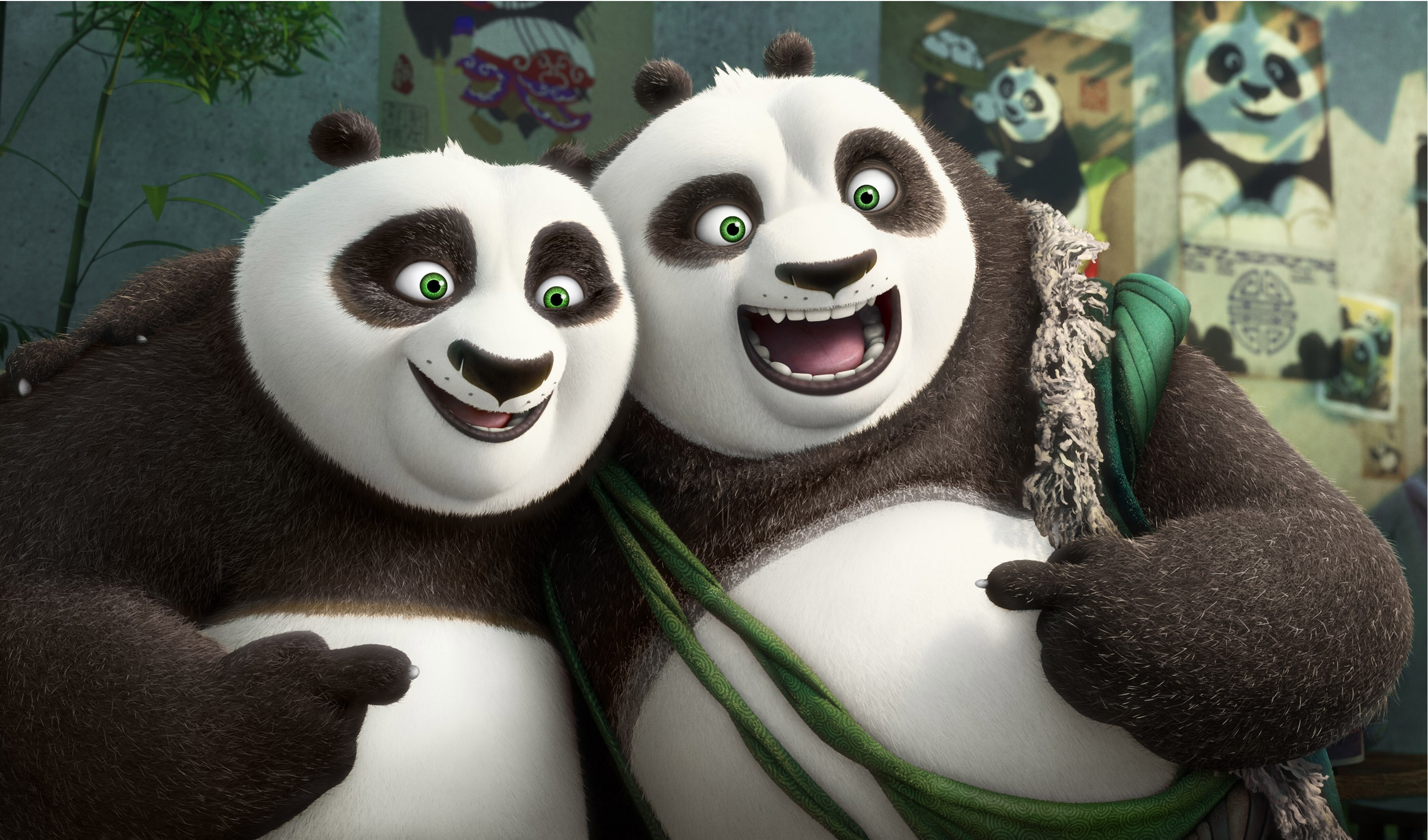 Still of Jack Black and Bryan Cranston in Kung Fu Panda 3 (2016)