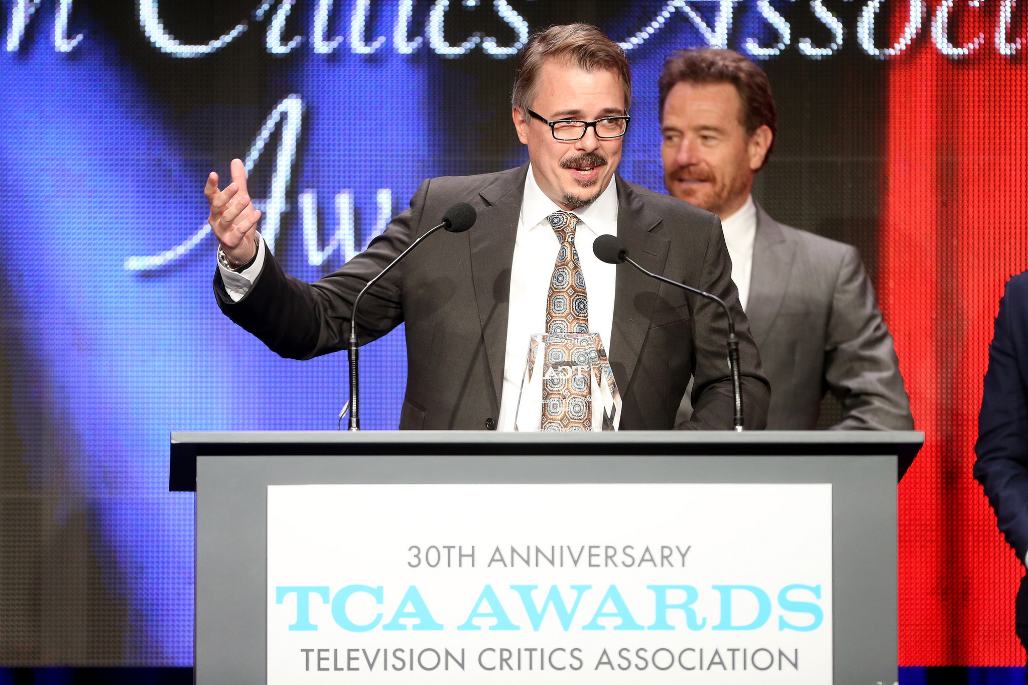 Bryan Cranston and Vince Gilligan at event of Brestantis blogis (2008)