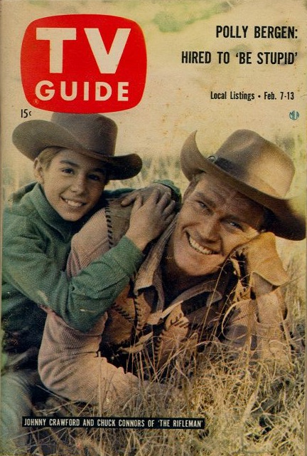 TV Guide cover, Feb. 7, 1959, Johnny Crawford and Chuck Connors