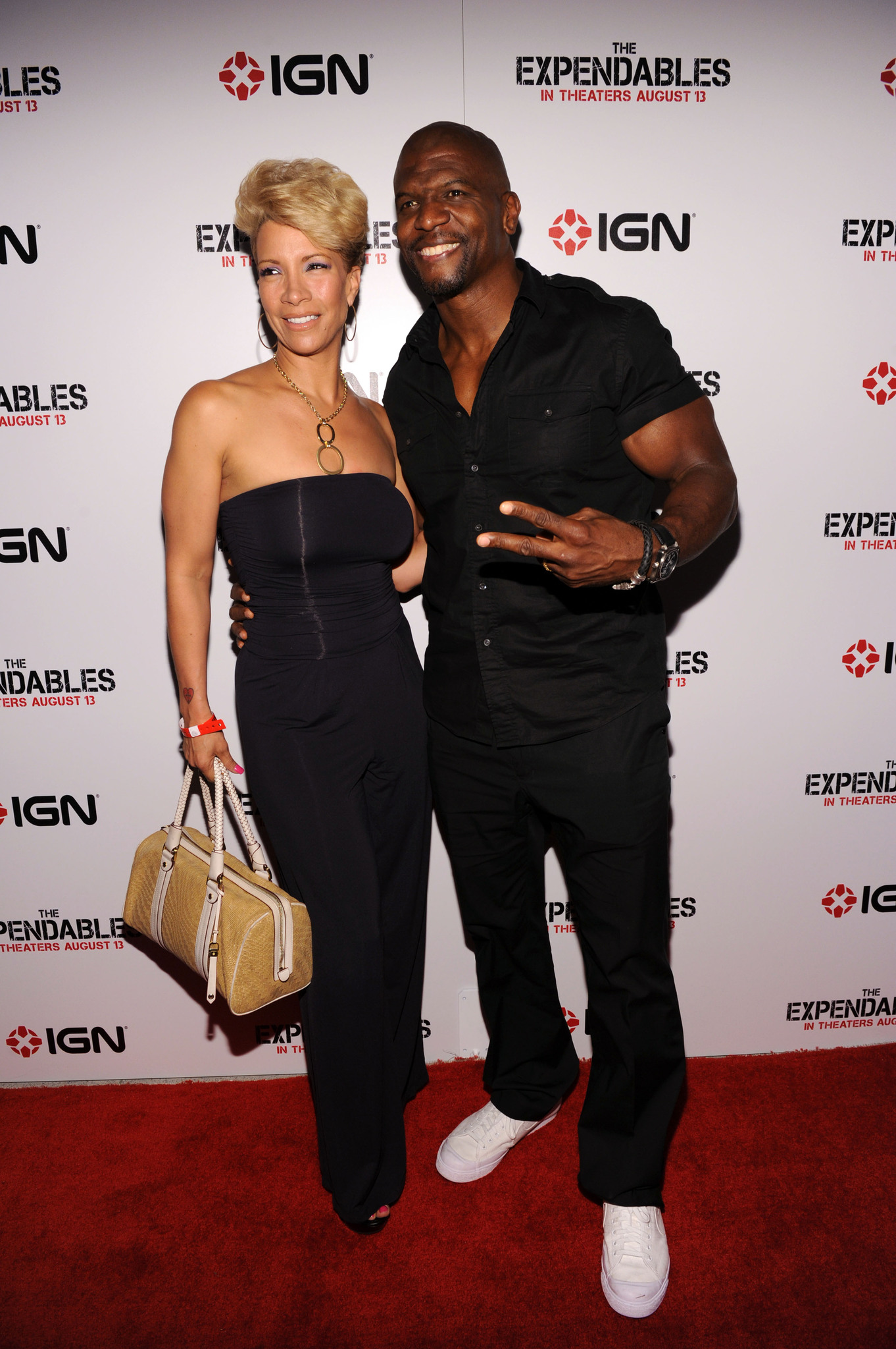 Terry Crews and Rebecca Crews at event of The Expendables (2010)