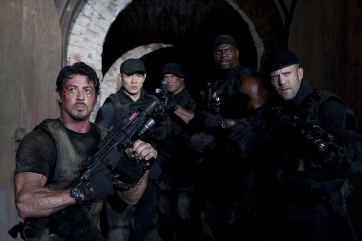 Still of Sylvester Stallone, Jet Li, Jason Statham, Terry Crews and Randy Couture in Nesunaikinami 2 (2012)